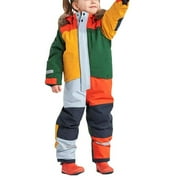 Toddler Girls Jumpsuits \u0026 Rompers Snowsuit Children'S Boys Ski Suit Thermal Ski Overall Winter Warm Snow Overall Windproof Winter Suit With Removable Hood Mud Suit Outdoor Softshell Suit